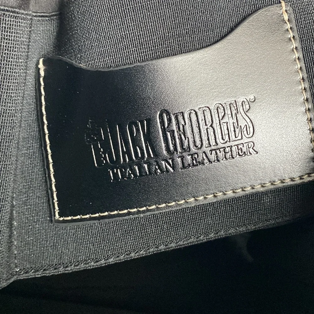 Jack Georges New nylon/ leather computer bag New no tags 12x12x4